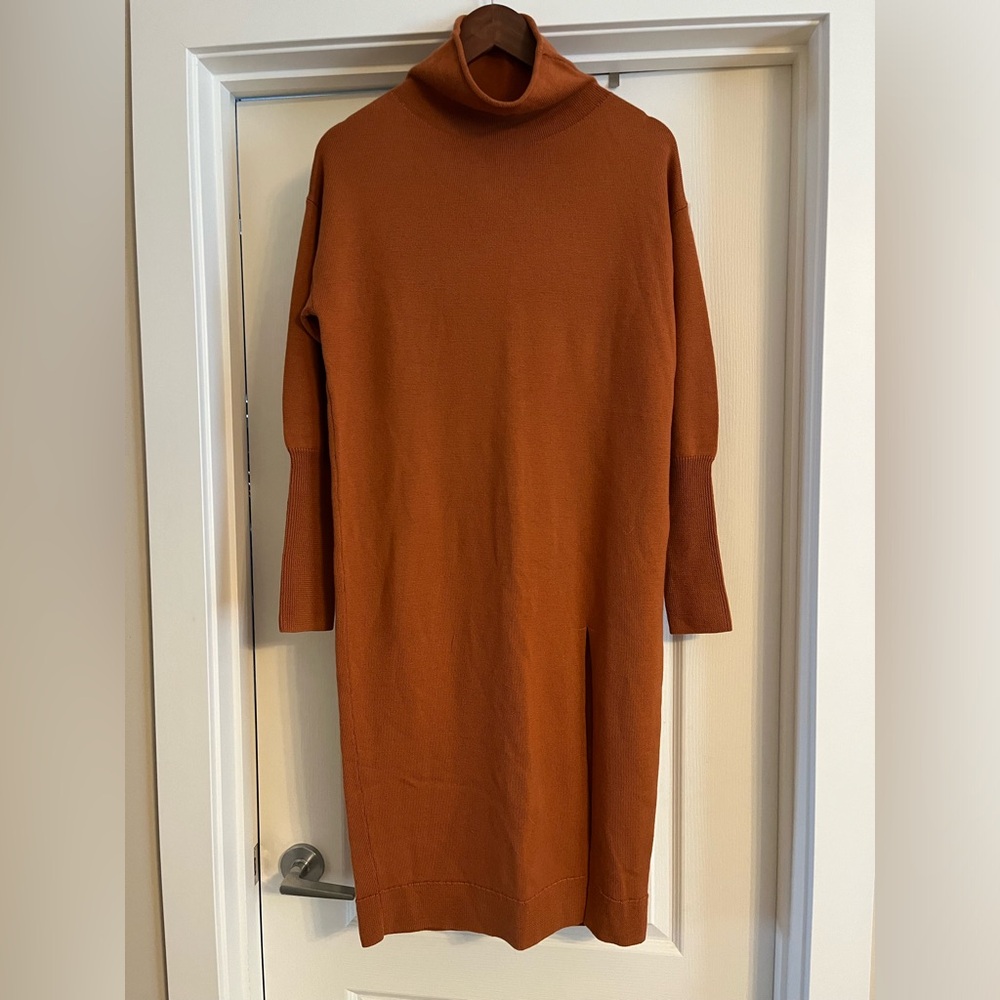 Wilfred Cyprie Mock neck sweater dress -100% Merino wool